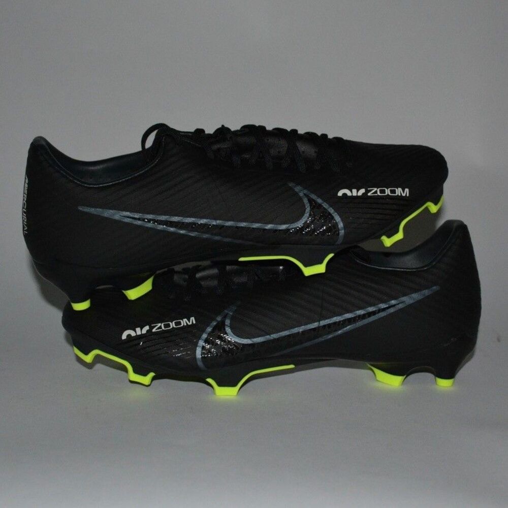 Nike Mercurial Vapor 15 Academy FG/MG Size 9 Black Grey Volt DJ5631-001 Cleat - Picture 2 of 8